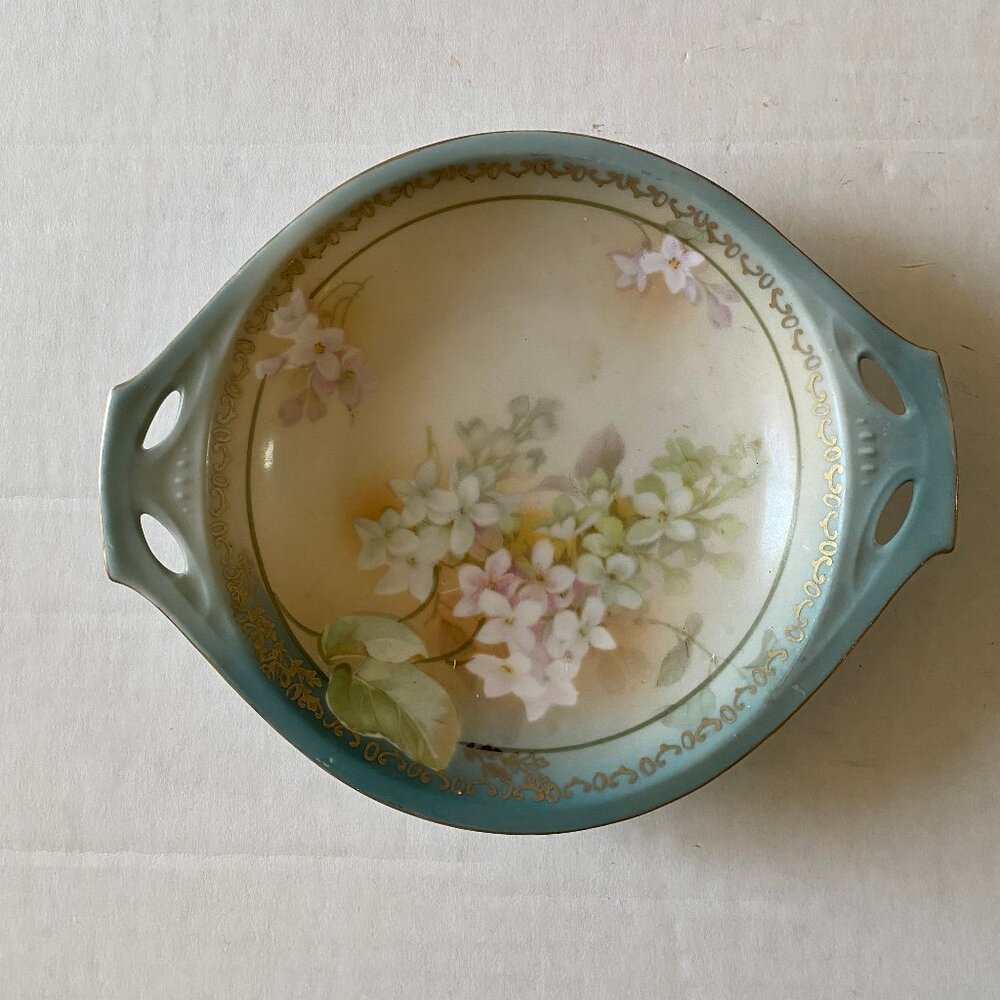 Small Dish Bowl Antique RS Tillowitz Reinhold Schlegelmilch Hand Painted Germany